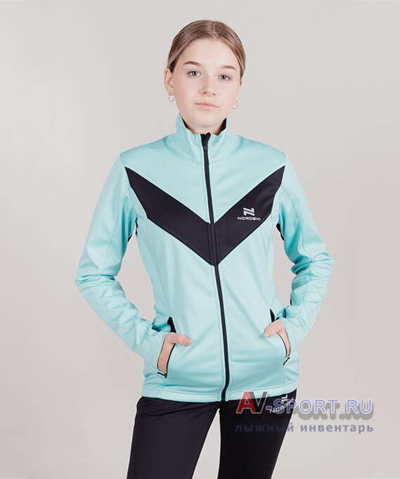 Куртка разминочная NORDSKI Base Junior Mint/Black NSJ812880