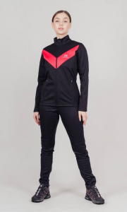 Костюм разминочный женский Nordski BASE Black/Pink W 816957
